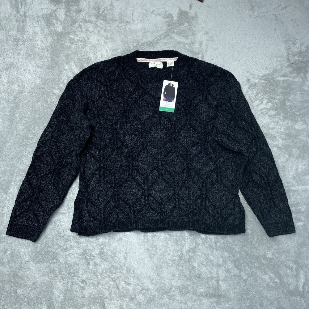 Weatherproof Women's XL Pullover Sweater Black H0945
